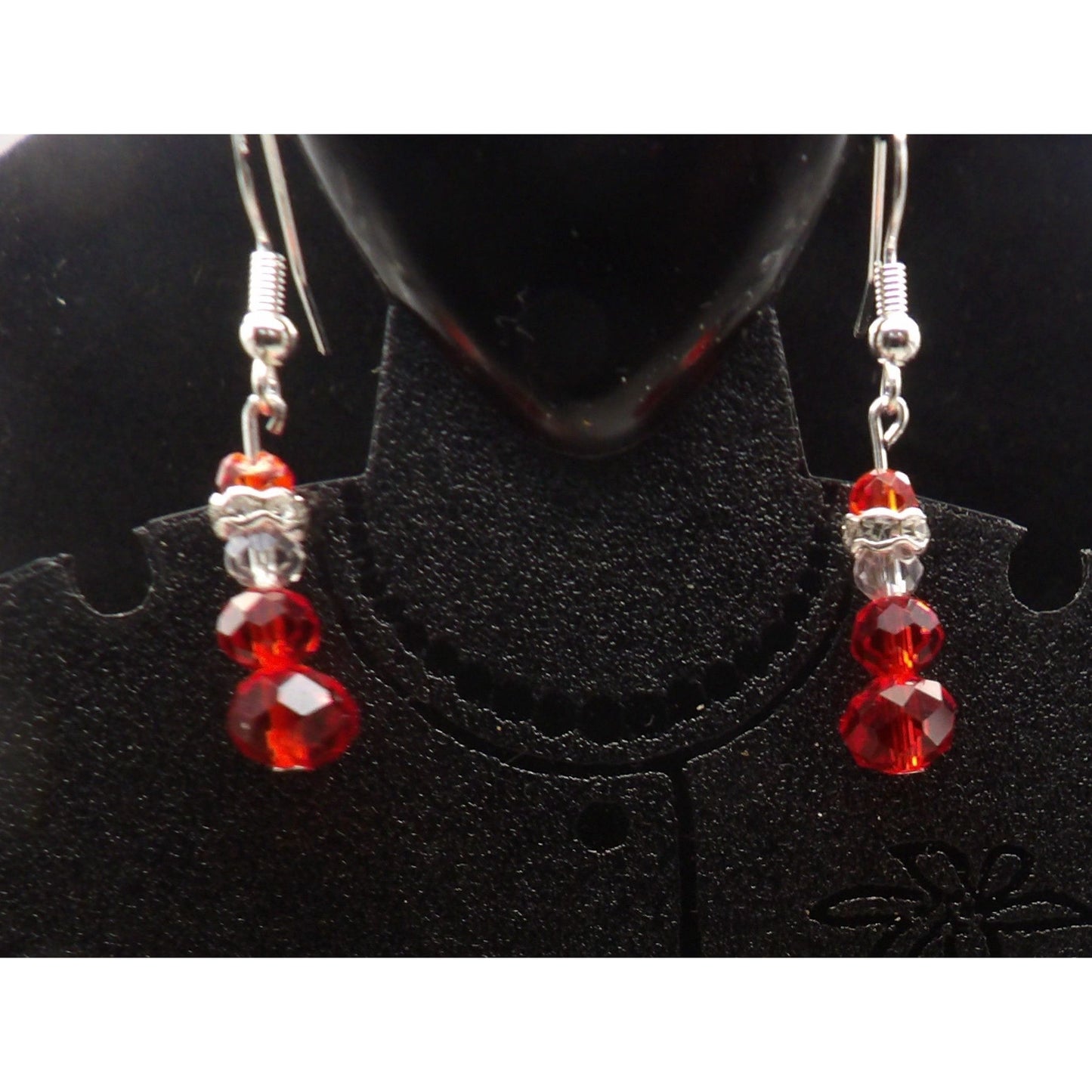 X Christmas Santa Crystals Earrings