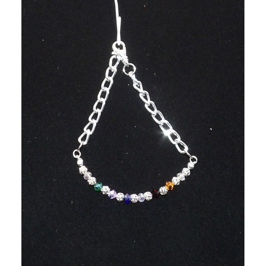 Crystal Anklet with Chain and Clasp