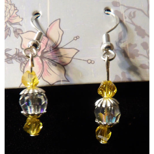 E3 - Clear Crystal w/ Canary Yellow Crystals