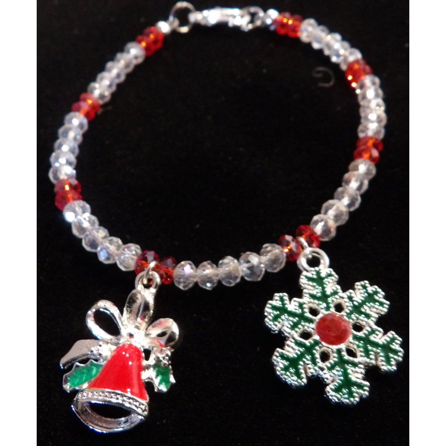 Christmas Bell and Snowflake - Bracelet