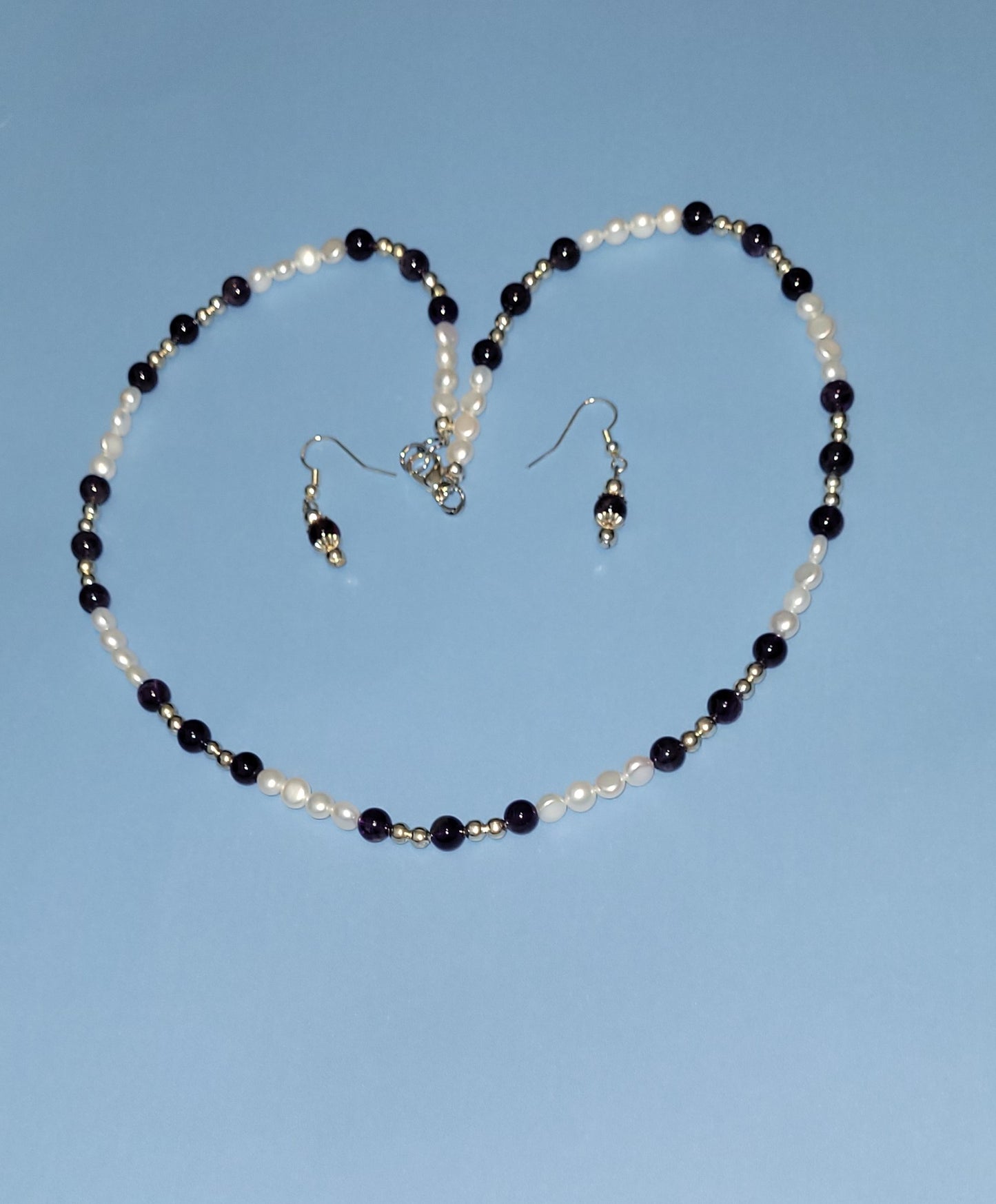 Bridal - Amethyst & Pearls Set - Brides Maid