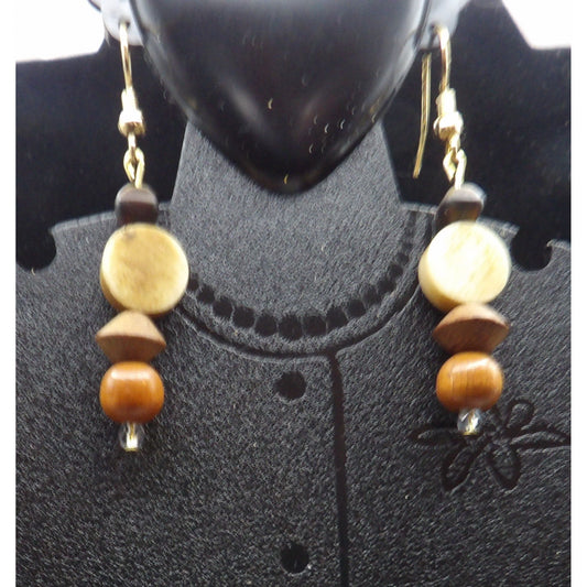 E21 - Wooden Beads  Earrings