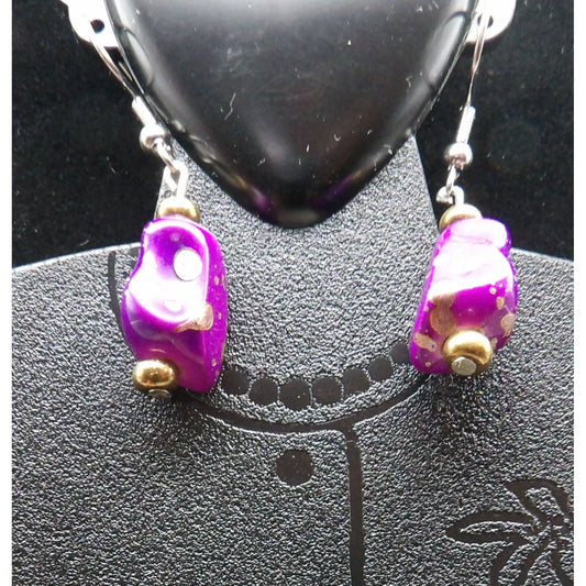 E30 - Purple Stones with beads