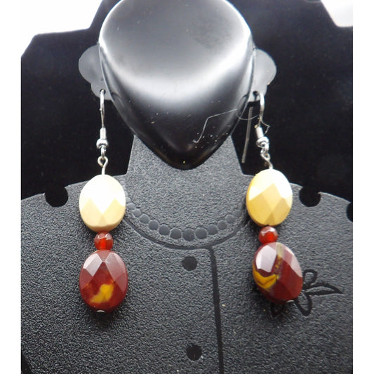E23 - Mookaite Jasper Stones Earrings