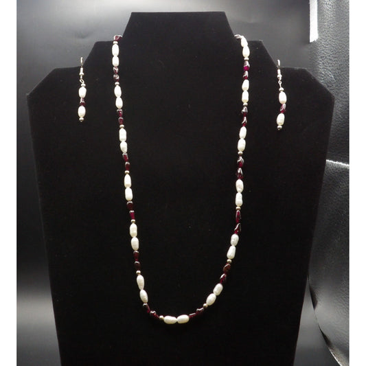 Pearls w/Garnets & SP Beads