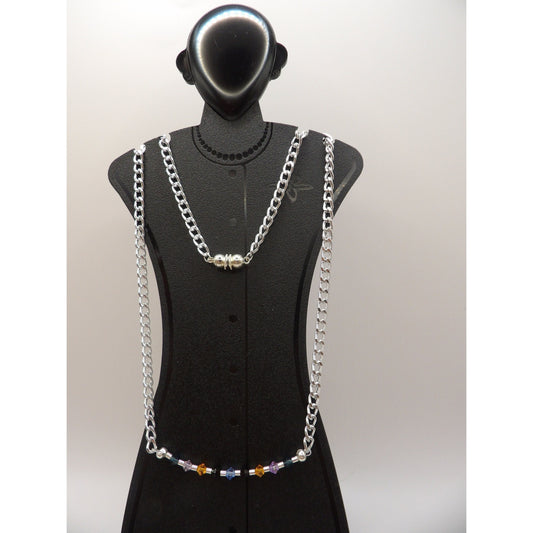 N27 Czech Crystal Chain Necklace - 18"