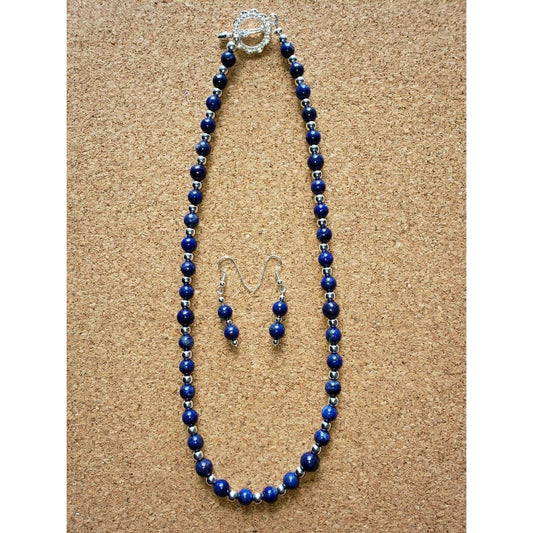 Lapis Lazuli with SilverBrite Beads Set