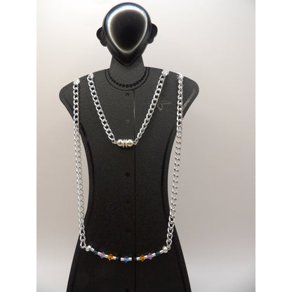 18" Czech Crystal Chain Necklace